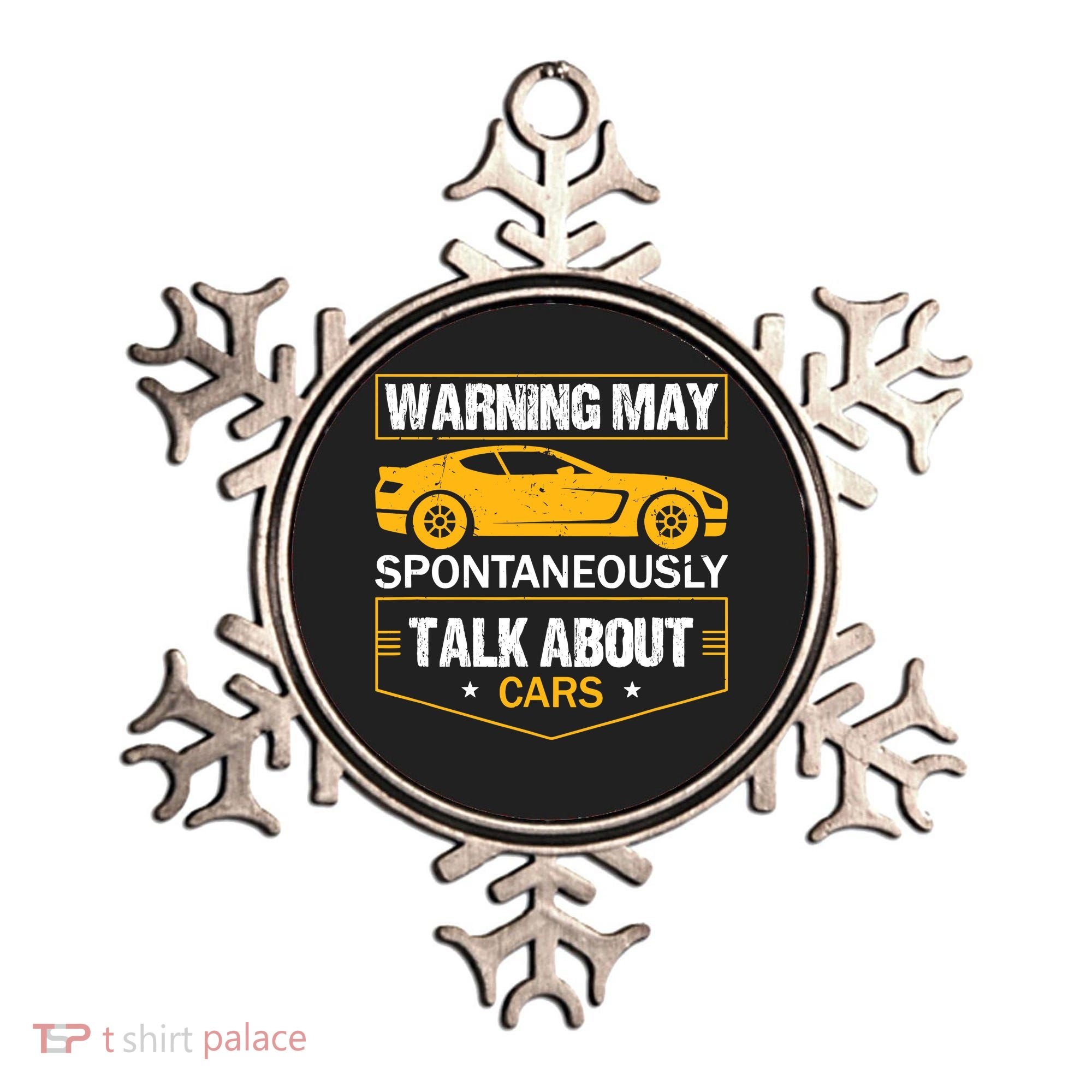 Warning May Spontaneously Start Talking About Cars Salesman Ornament