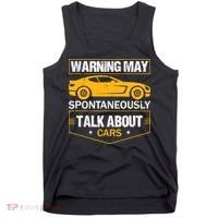 Warning May Spontaneously Start Talking About Cars Salesman Tank Top thumb 0