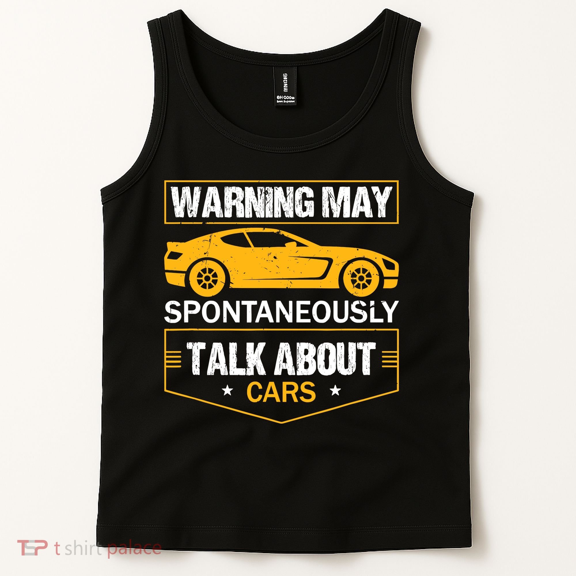 Warning May Spontaneously Start Talking About Cars Salesman Tank Top