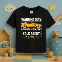 Warning May Spontaneously Start Talking About Cars Salesman Toddler T-Shirt thumb 3