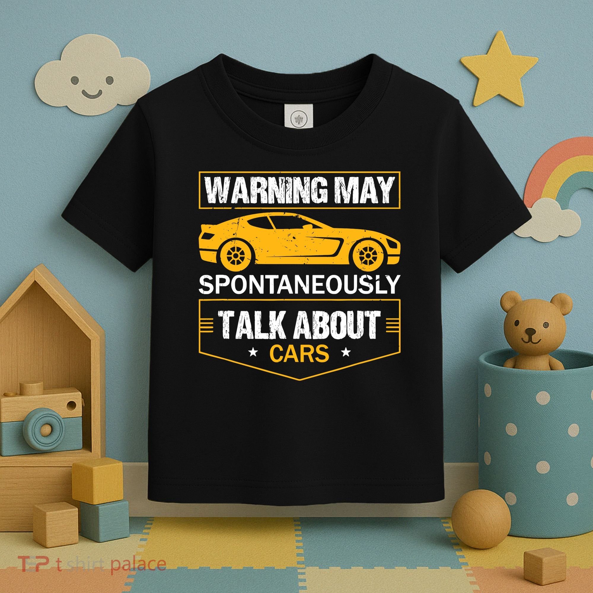 Warning May Spontaneously Start Talking About Cars Salesman Toddler T-Shirt