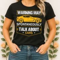 Warning May Spontaneously Start Talking About Cars Salesman Women's T-Shirt thumb 2