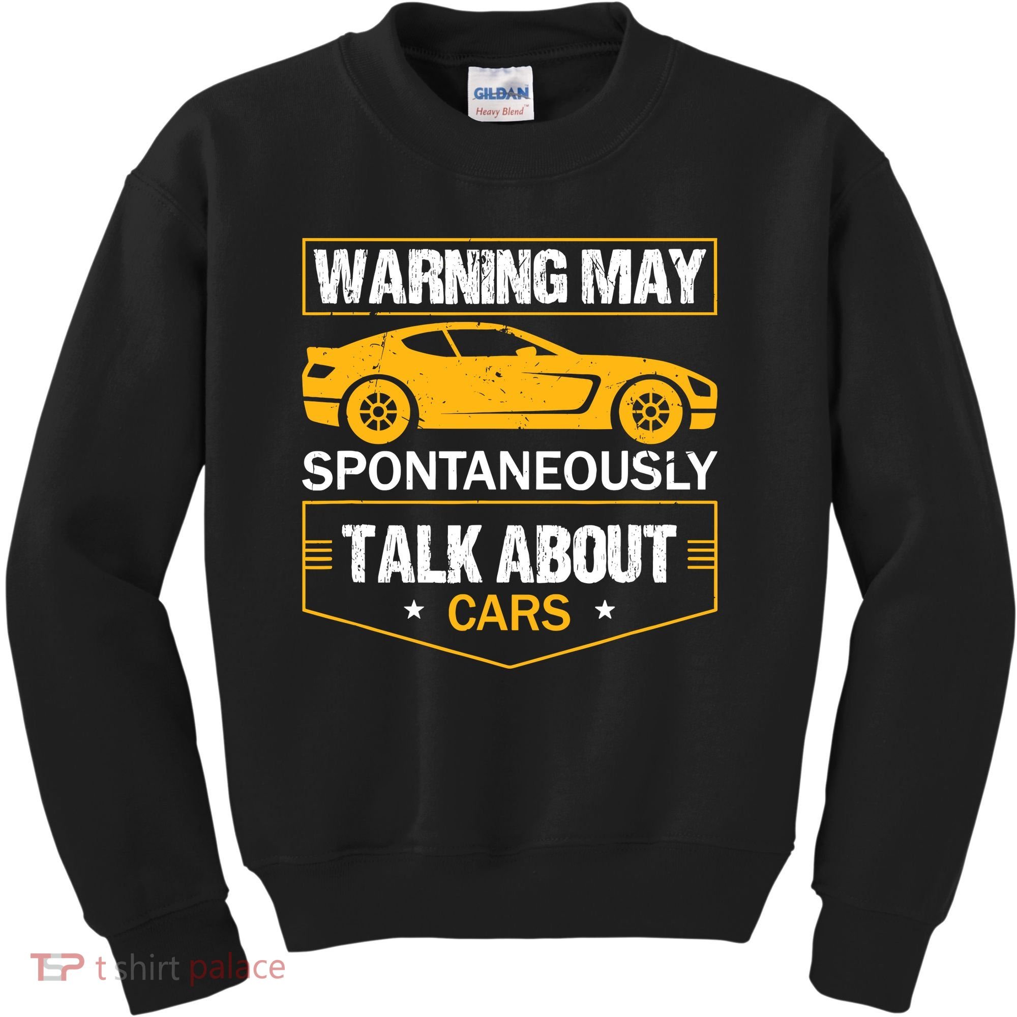 Warning May Spontaneously Start Talking About Cars Salesman Kids Sweatshirt