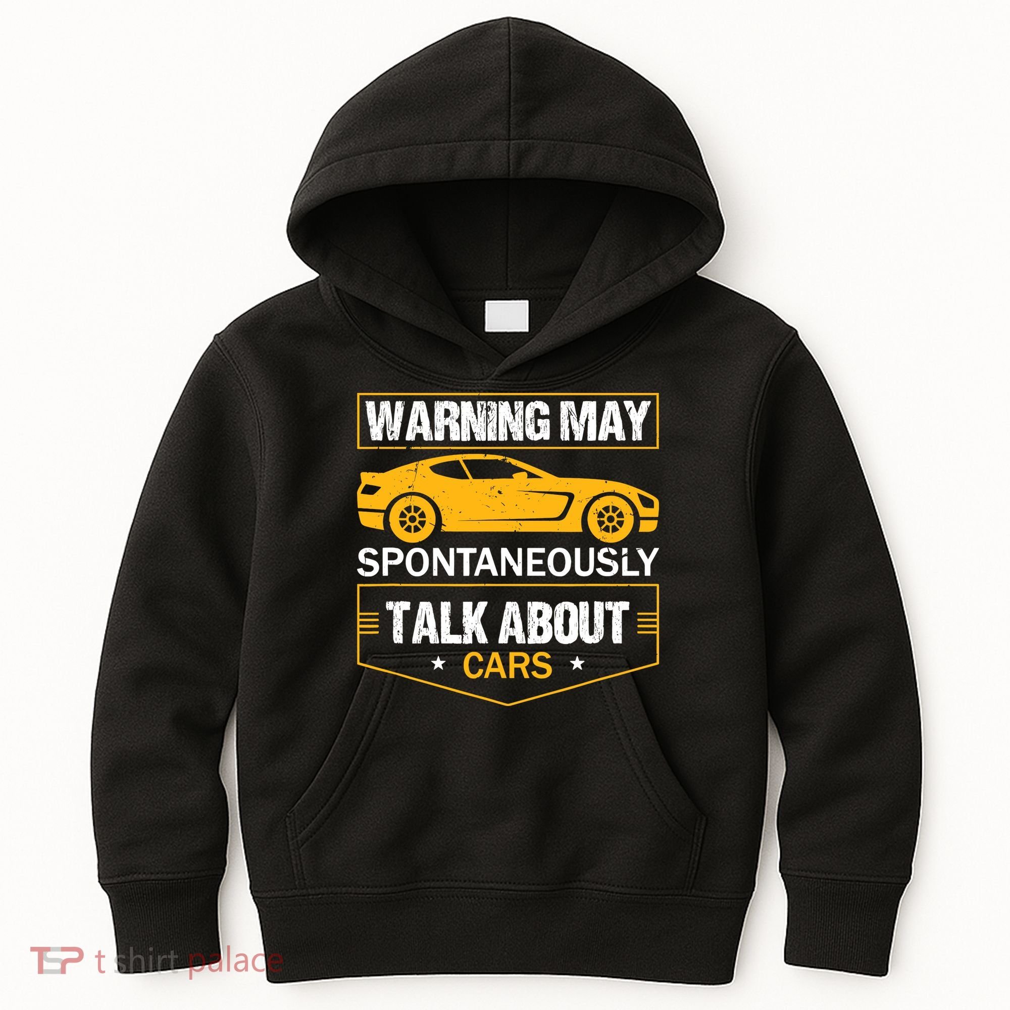 Warning May Spontaneously Start Talking About Cars Salesman Kids Hoodie