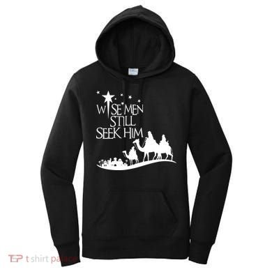 Wise Man Still Seek Him Christian Christmas Jesus Design Women's Hoodie