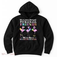 WeRe More Than Just Pickleball Friends Flamingo Hoodie thumb 0