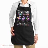 WeRe More Than Just Pickleball Friends Flamingo Apron thumb 2