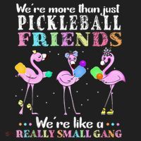 WeRe More Than Just Pickleball Friends Flamingo Beanie thumb 2