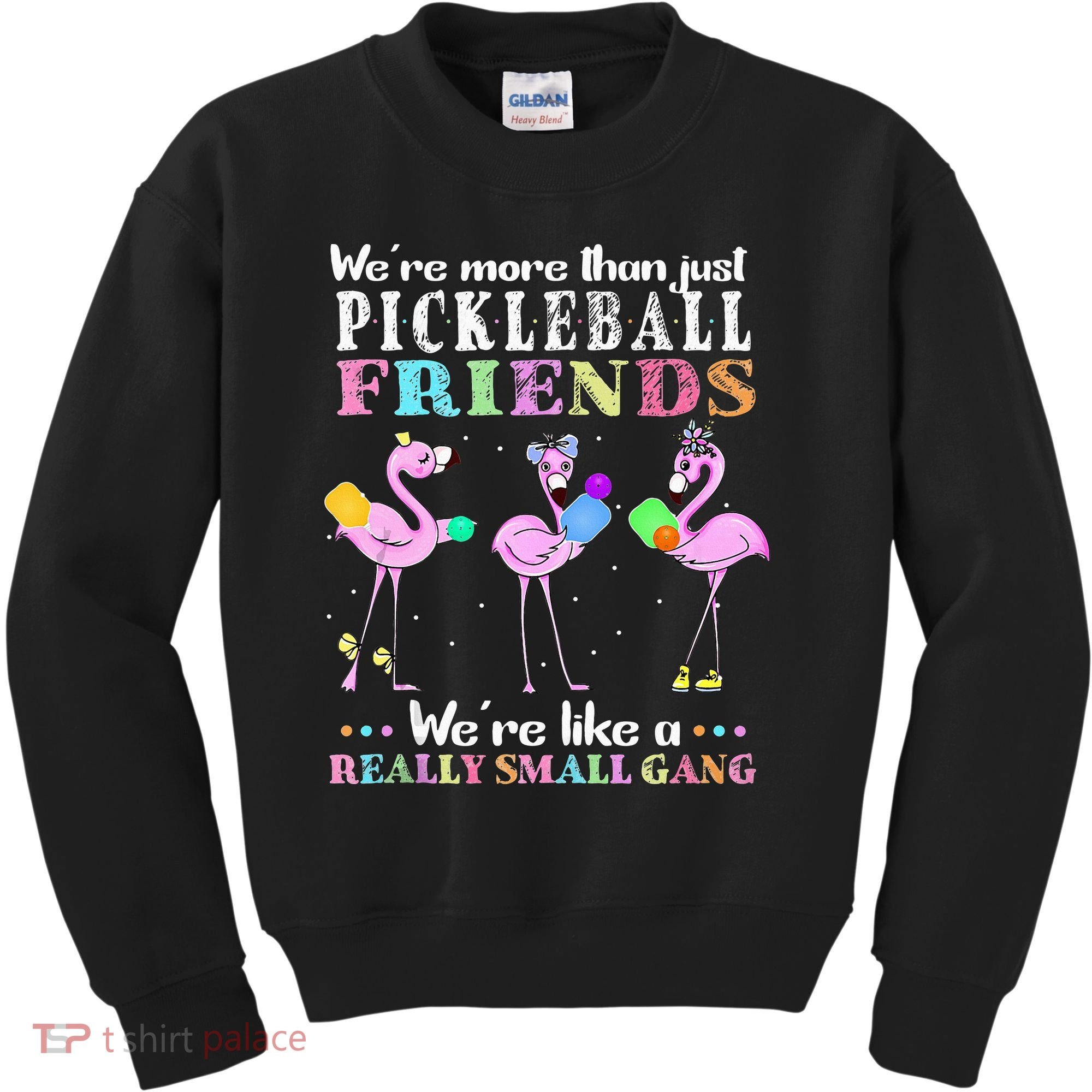 WeRe More Than Just Pickleball Friends Flamingo Kids Sweatshirt