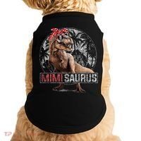 Womens Mimisaurus T Rex Dinosaur Funny Mimi Saurus Family Matching Doggie Tank thumb 0