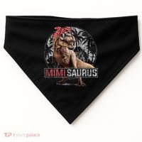 Womens Mimisaurus T Rex Dinosaur Funny Mimi Saurus Family Matching USA-Made Doggie Bandana thumb 0
