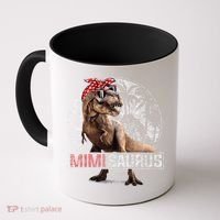 Womens Mimisaurus T Rex Dinosaur Funny Mimi Saurus Family Matching Coffee Mug thumb 0