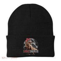 Womens Mimisaurus T Rex Dinosaur Funny Mimi Saurus Family Matching Beanie thumb 0