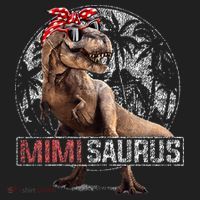 Womens Mimisaurus T Rex Dinosaur Funny Mimi Saurus Family Matching Beanie thumb 2
