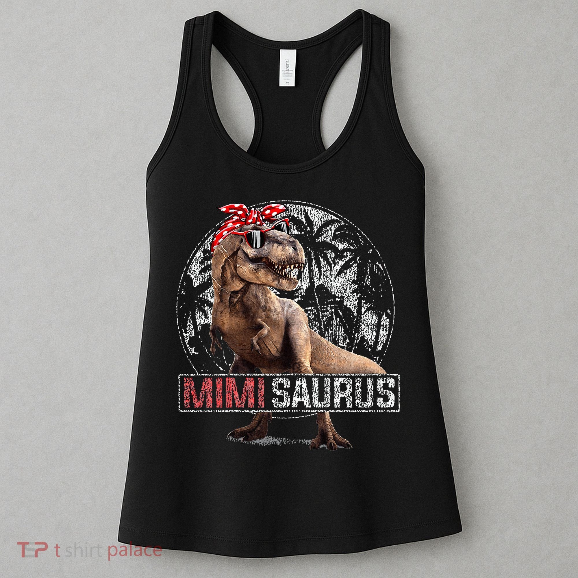 Womens Mimisaurus T Rex Dinosaur Funny Mimi Saurus Family Matching Women's Tank Top
