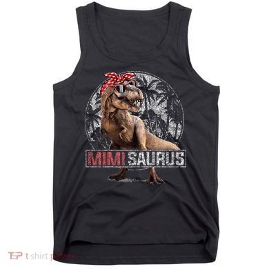 Womens Mimisaurus T Rex Dinosaur Funny Mimi Saurus Family Matching Tank Top