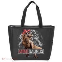 Womens Mimisaurus T Rex Dinosaur Funny Mimi Saurus Family Matching Tote Bag thumb 0