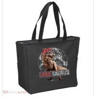 Womens Mimisaurus T Rex Dinosaur Funny Mimi Saurus Family Matching Tote Bag thumb 2