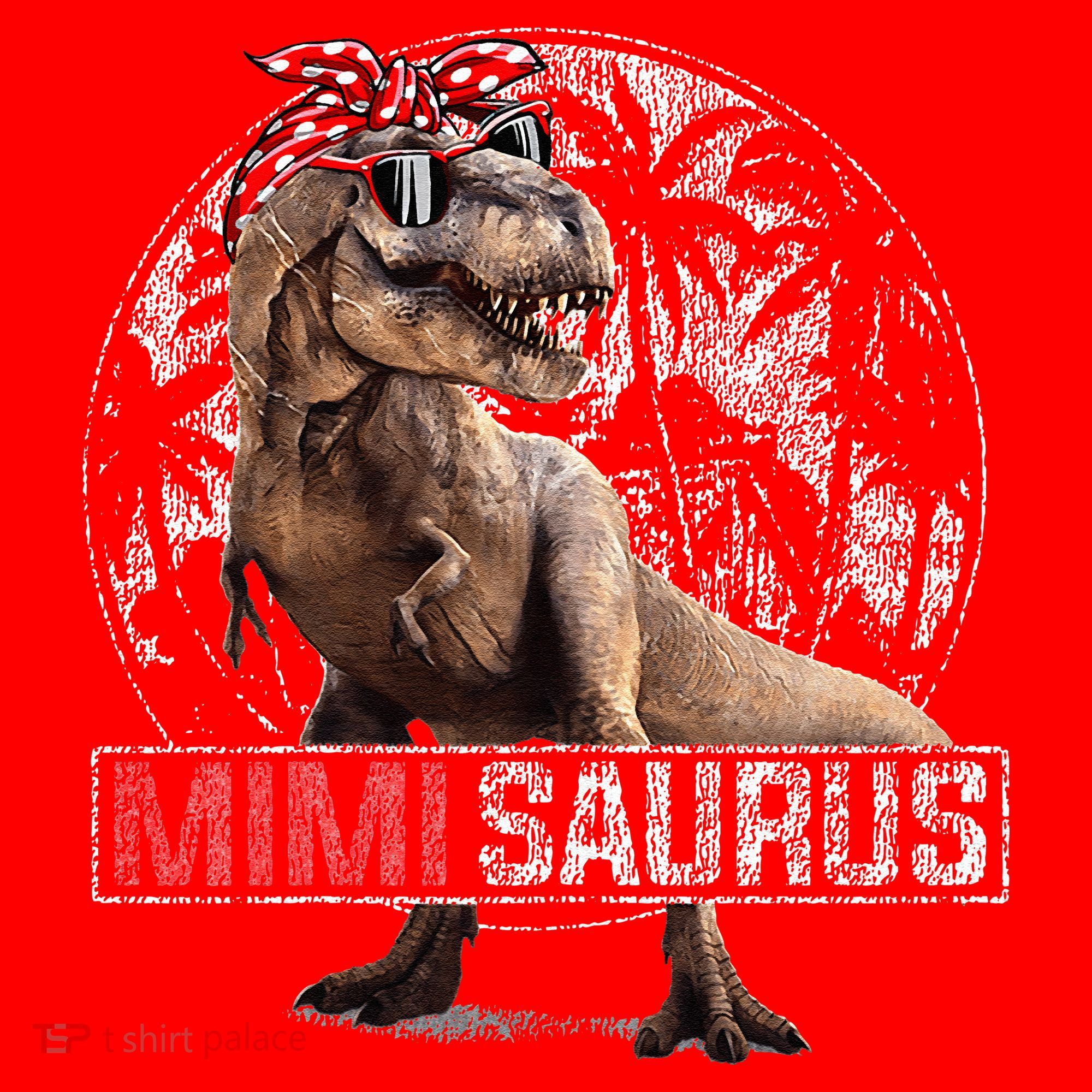 Womens Mimisaurus T Rex Dinosaur Funny Mimi Saurus Family Matching Santa Hat