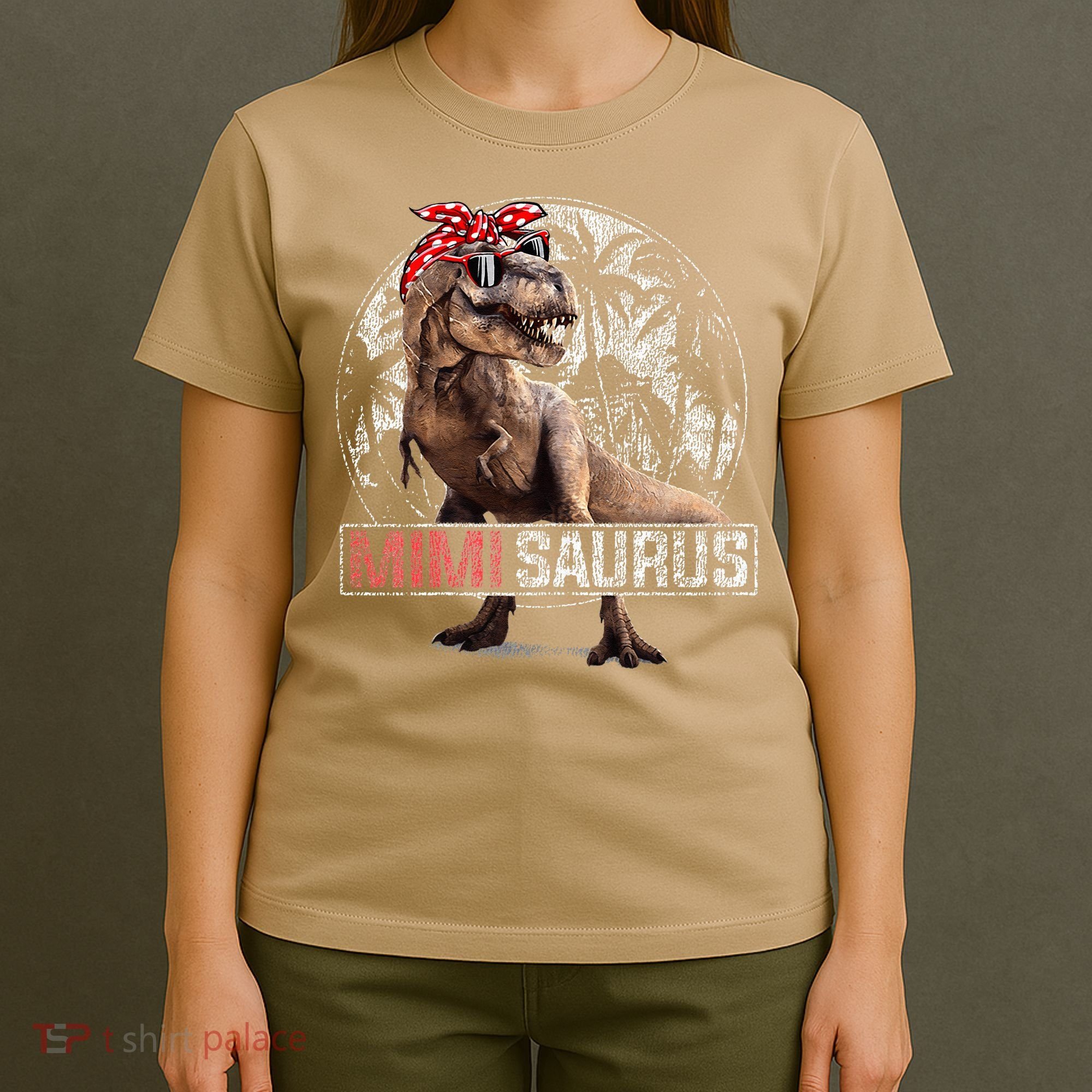Womens Mimisaurus T Rex Dinosaur Funny Mimi Saurus Family Matching T-Shirt
