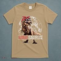 Womens Mimisaurus T Rex Dinosaur Funny Mimi Saurus Family Matching T-Shirt thumb 5