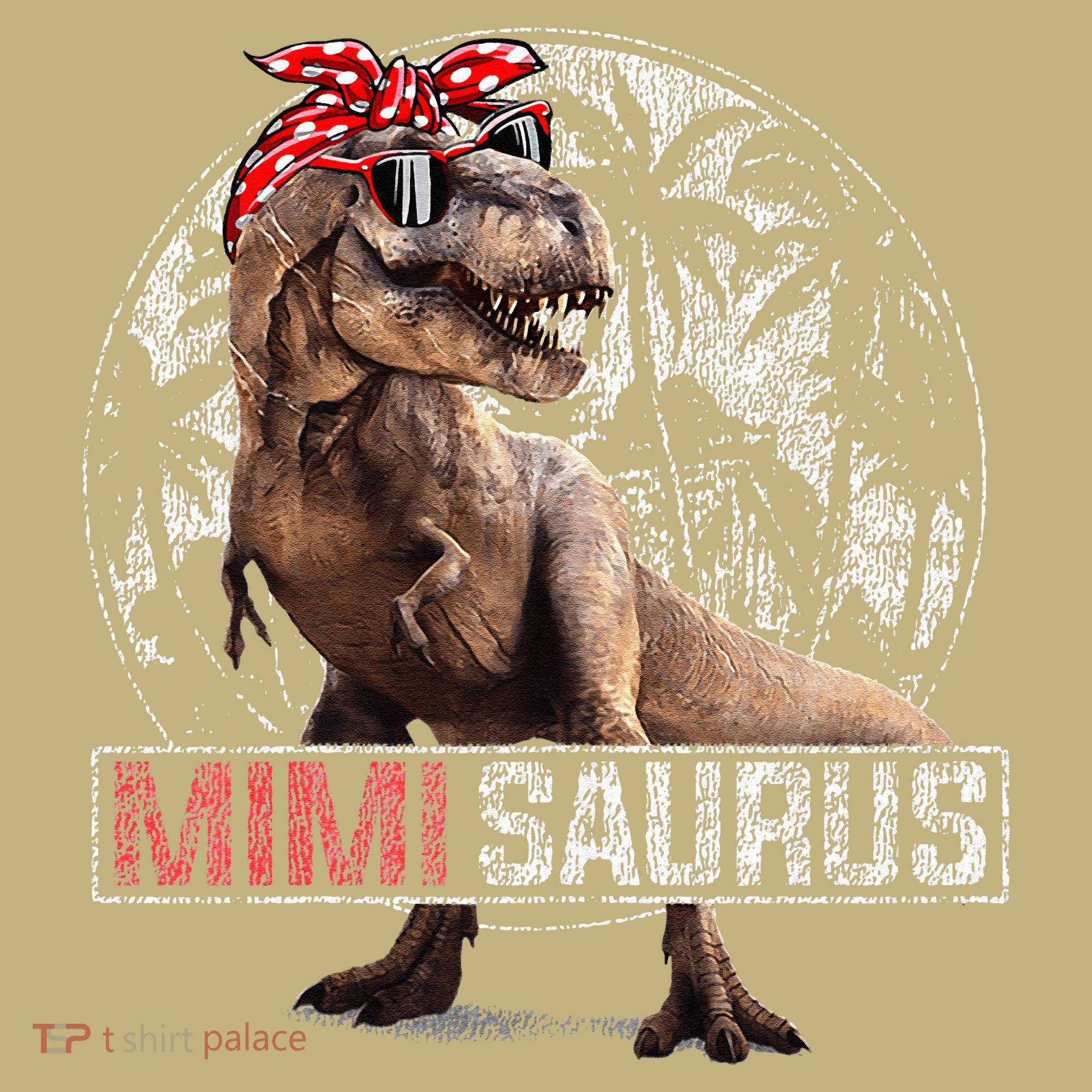 Womens Mimisaurus T Rex Dinosaur Funny Mimi Saurus Family Matching Polo
