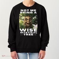 Wise Mystical Tree Face Old Mythical Oak Tree Funny Meme Women's Sweatshirt thumb 0