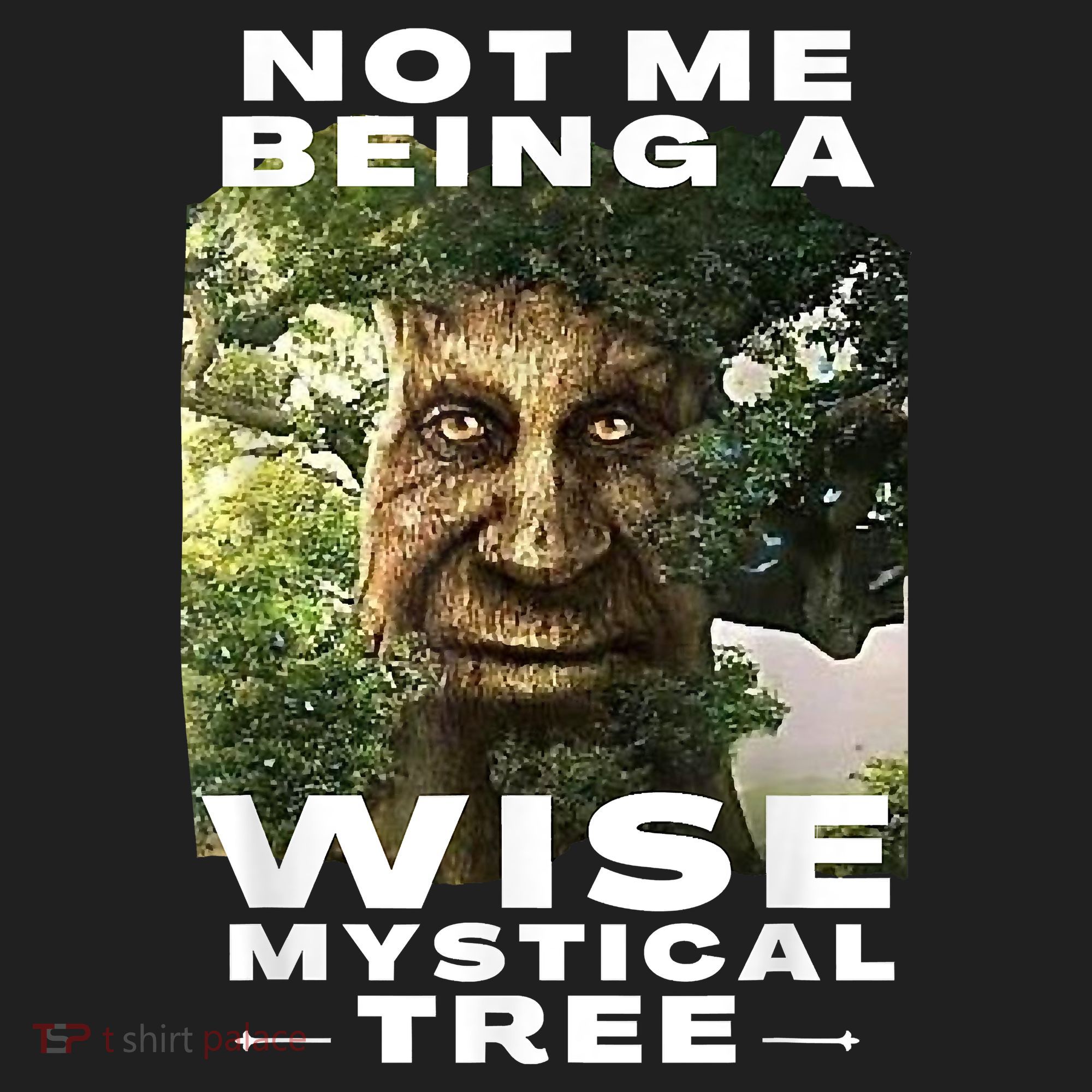 Wise Mystical Tree Face Old Mythical Oak Tree Funny Meme Women's Sweatshirt