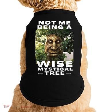 Wise Mystical Tree Face Old Mythical Oak Tree Funny Meme Doggie Tank