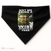 Wise Mystical Tree Face Old Mythical Oak Tree Funny Meme USA-Made Doggie Bandana thumb 0