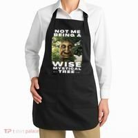 Wise Mystical Tree Face Old Mythical Oak Tree Funny Meme Apron thumb 2