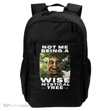 Wise Mystical Tree Face Old Mythical Oak Tree Funny Meme Backpack