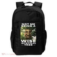 Wise Mystical Tree Face Old Mythical Oak Tree Funny Meme Backpack thumb 0