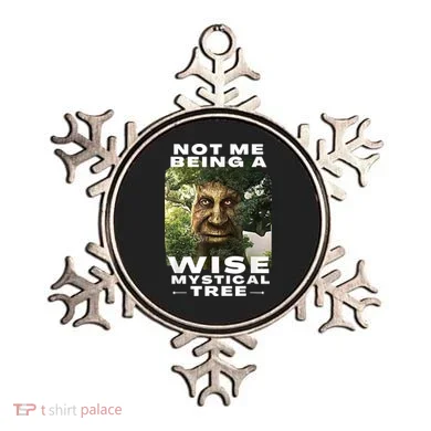 Wise Mystical Tree Face Old Mythical Oak Tree Funny Meme Ornament