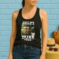 Wise Mystical Tree Face Old Mythical Oak Tree Funny Meme Women's Tank Top thumb 2
