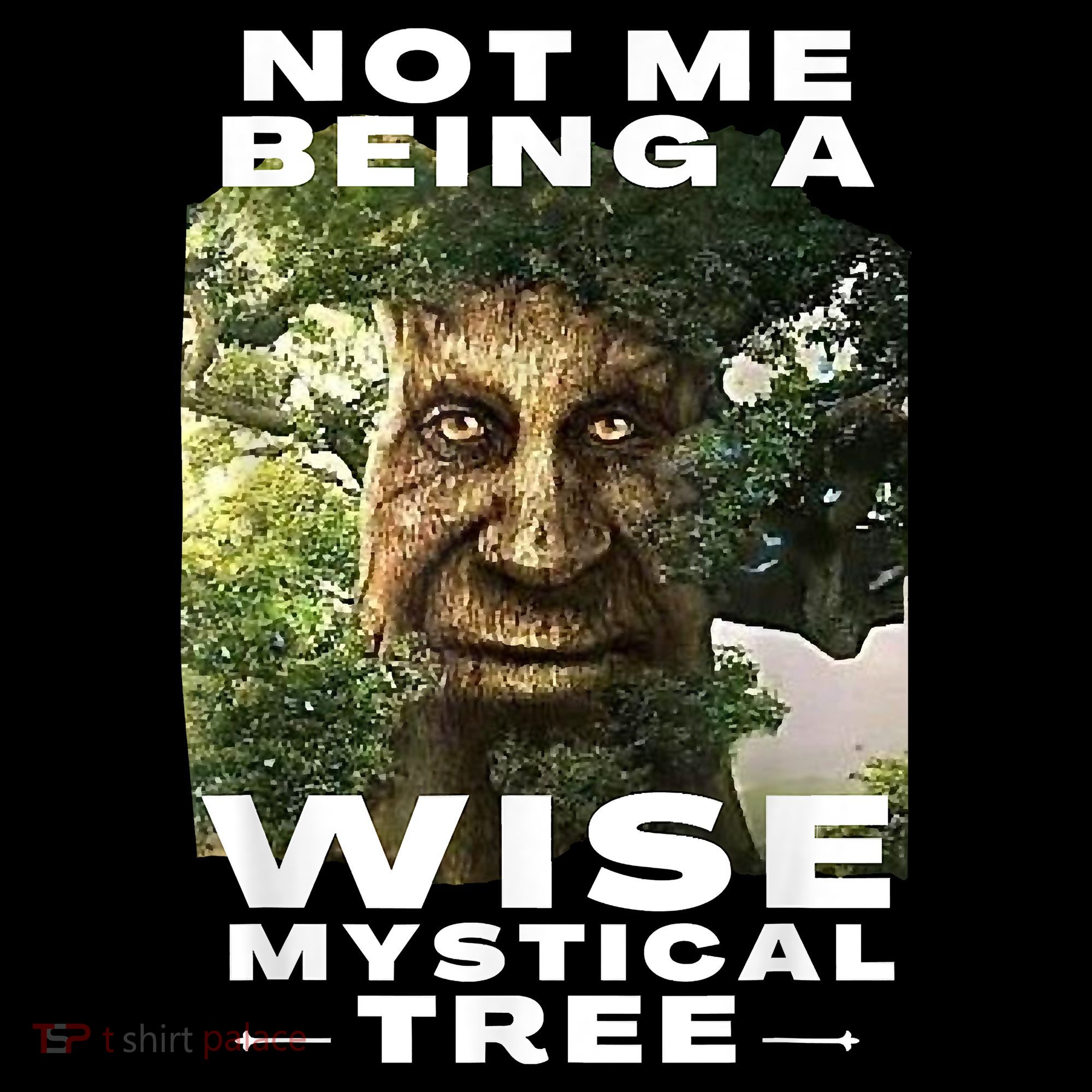 Wise Mystical Tree Face Old Mythical Oak Tree Funny Meme Baby Bodysuit
