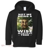 Wise Mystical Tree Face Old Mythical Oak Tree Funny Meme Toddler Hoodie thumb 0