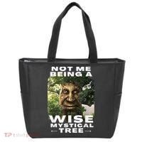 Wise Mystical Tree Face Old Mythical Oak Tree Funny Meme Tote Bag thumb 0