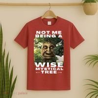 Wise Mystical Tree Face Old Mythical Oak Tree Funny Meme T-Shirt thumb 2