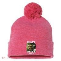 Wise Mystical Tree Face Old Mythical Oak Tree Funny Meme Pom Pom 12in Knit Beanie thumb 0