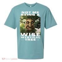 Wise Mystical Tree Face Old Mythical Oak Tree Funny Meme Sueded Cloud Jersey T-Shirt thumb 0