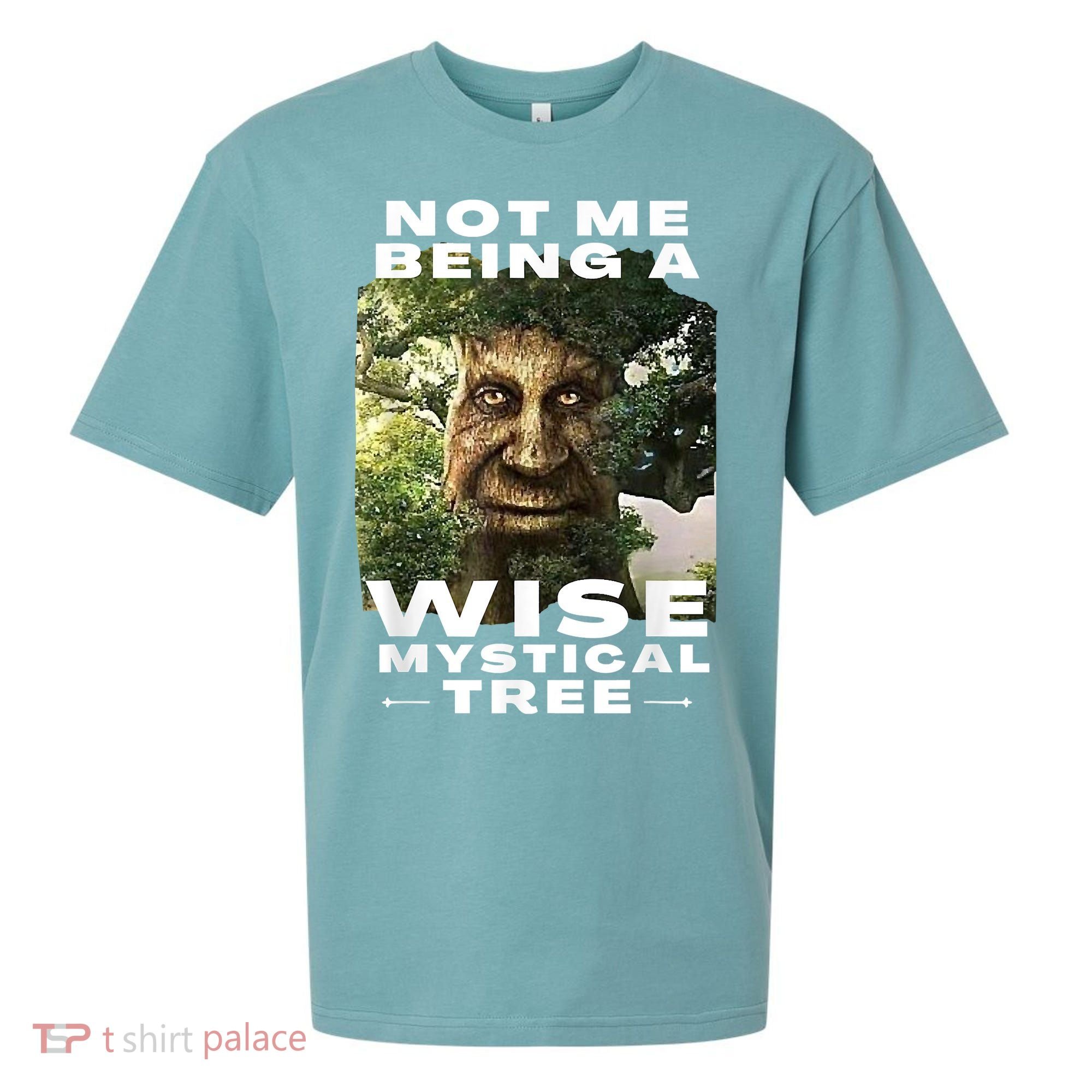 Wise Mystical Tree Face Old Mythical Oak Tree Funny Meme Sueded Cloud Jersey T-Shirt