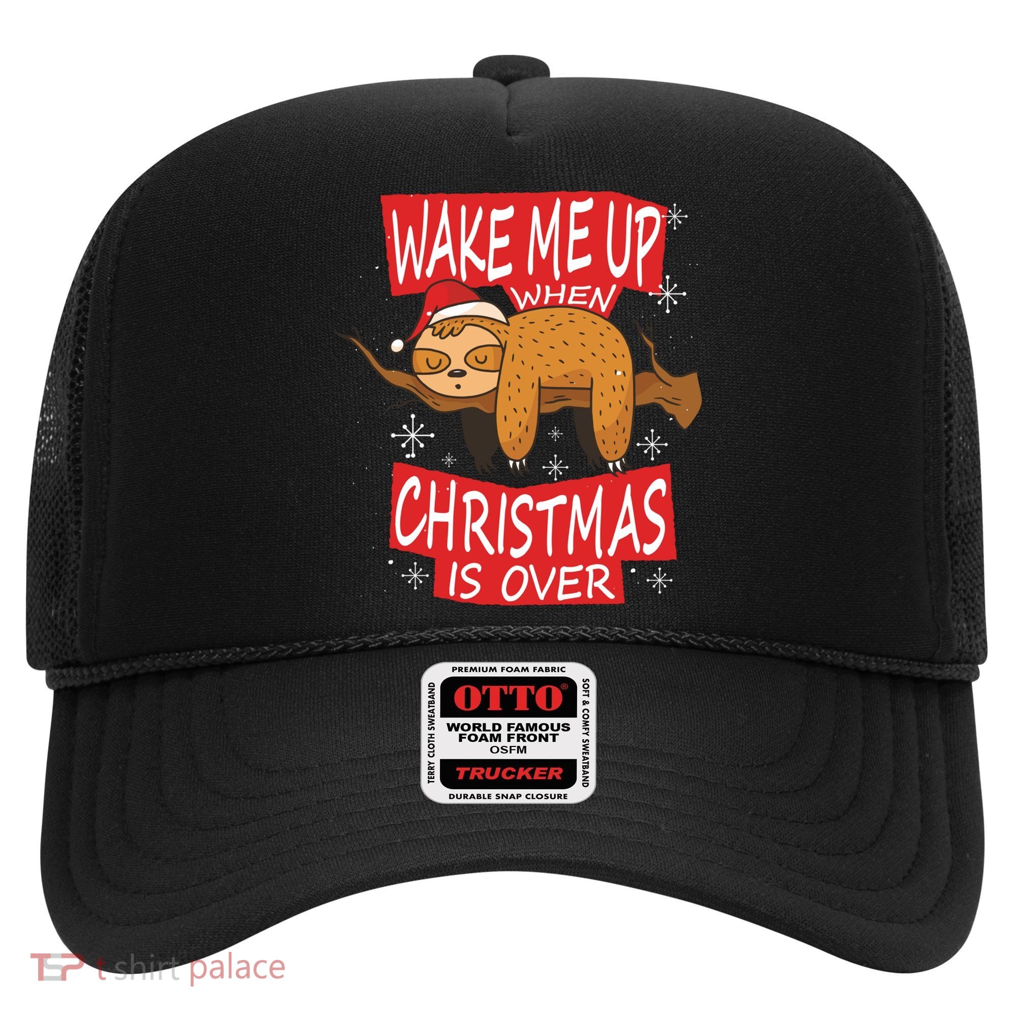 Wake Me Up When Xmas Is Over Sloth Costume Anti Christmas Meaningful Gift Hat