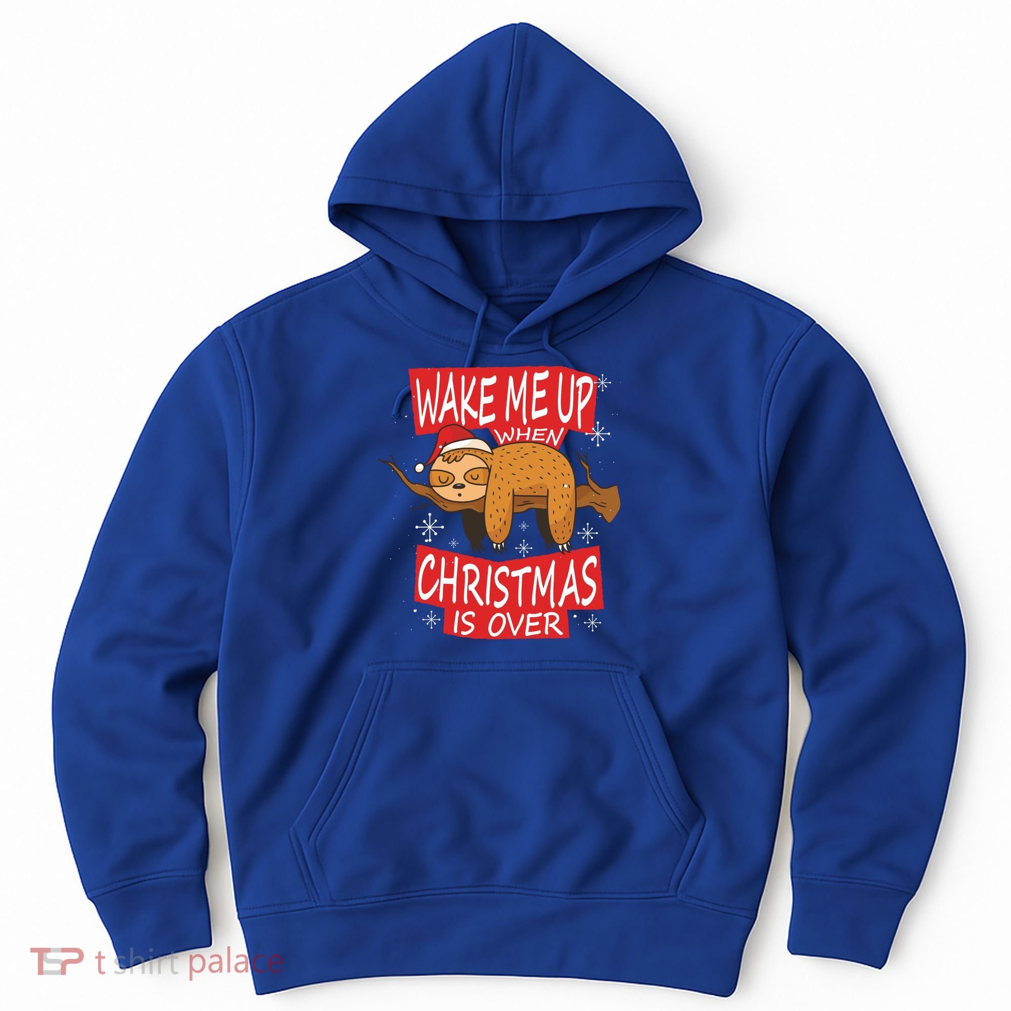 Wake Me Up When Xmas Is Over Sloth Costume Anti Christmas Meaningful Gift Hoodie