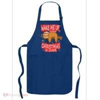 Wake Me Up When Xmas Is Over Sloth Costume Anti Christmas Meaningful Gift Apron thumb 0