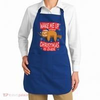 Wake Me Up When Xmas Is Over Sloth Costume Anti Christmas Meaningful Gift Apron thumb 2