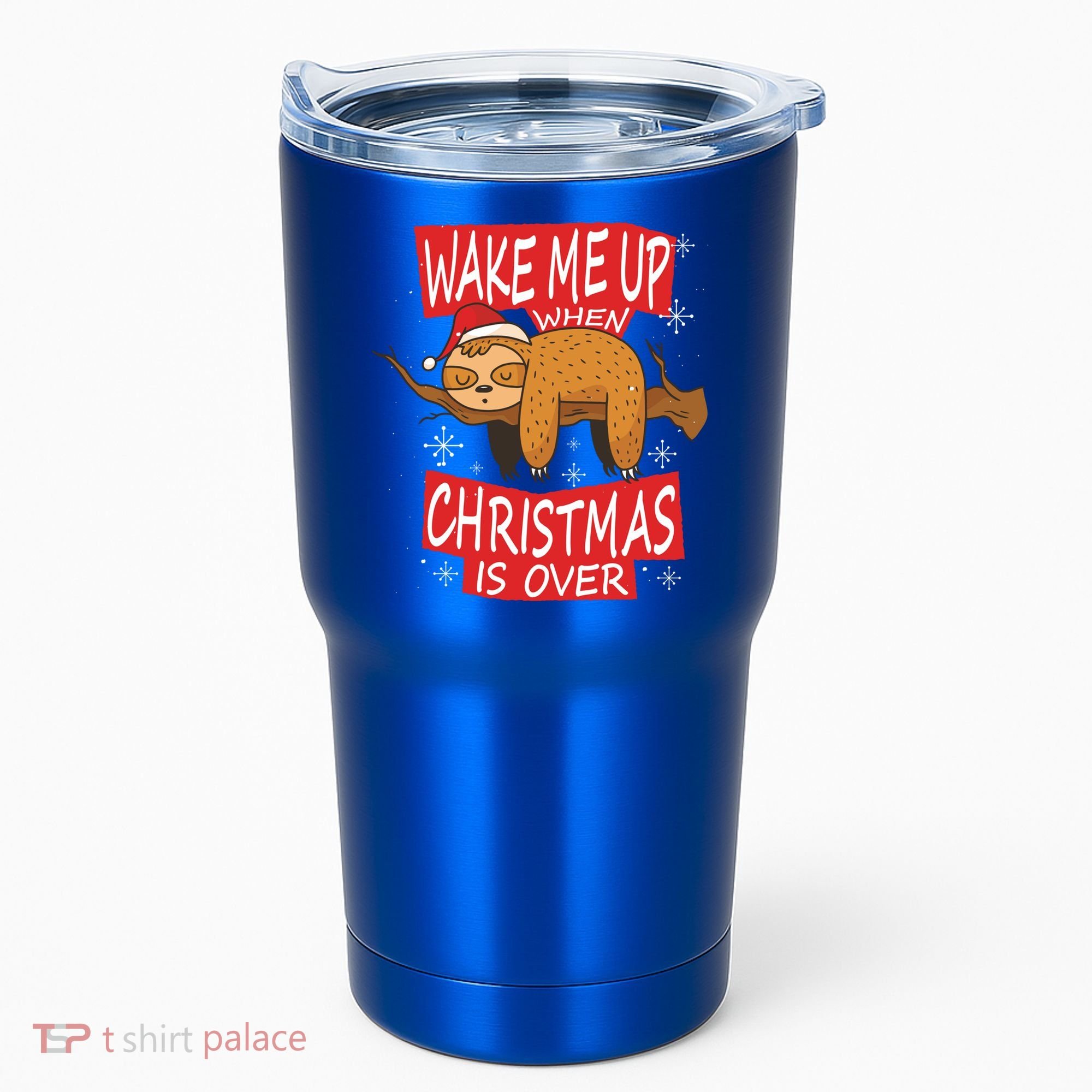 Wake Me Up When Xmas Is Over Sloth Costume Anti Christmas Meaningful Gift Tumbler