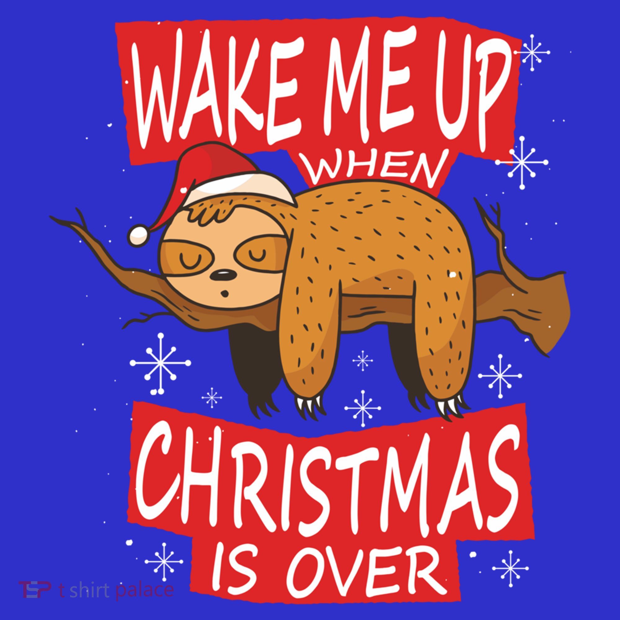Wake Me Up When Xmas Is Over Sloth Costume Anti Christmas Meaningful Gift Women's Tank Top