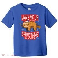 Wake Me Up When Xmas Is Over Sloth Costume Anti Christmas Meaningful Gift Toddler T-Shirt thumb 0