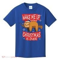 Wake Me Up When Xmas Is Over Sloth Costume Anti Christmas Meaningful Gift Kids T-Shirt thumb 0